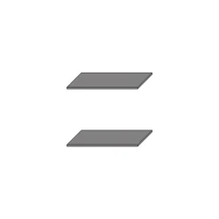 ADBOX 2 półki szare do szafy 75 cm