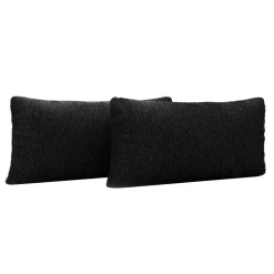 Poduszki Premium|Poszewki I Poduszki Dekoracyjne|Werdomo 2 poduszki czarne włochacze LEA 35x55 cm