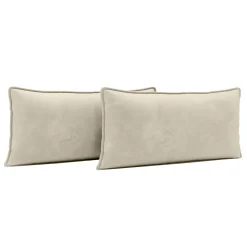 Poduszki Premium|Poszewki I Poduszki Dekoracyjne|Werdomo 2 poduszki welurowe beż LEA 35x55 cm