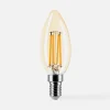 LED-POL Żarówka LED barwa ciepła ORO-AMBER-E14-C35-4W-WW