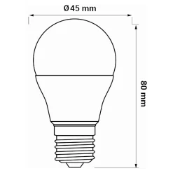 LED-POL Żarówka LED E27 5W barwa ciepła ORO-E27-G45-TOTO-5W-WW