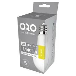 Żarówki Klasyczne|LED-POL Żarówka LED E27 12W barwa ciepła ORO-PREMIUM-E27-A60-12W-XP
