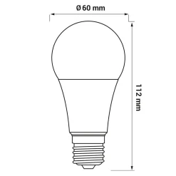 Żarówki Klasyczne|LED-POL Żarówka LED E27 12W barwa ciepła ORO-ATOS-E27-A60-12W-WW