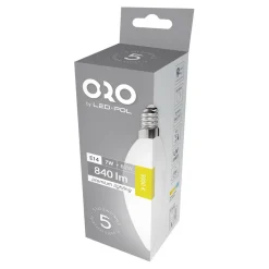 Żarówki Klasyczne|LED-POL Żarówka LED E14 7W barwa ciepła ORO-PREMIUM-E14-C37-7W-XP