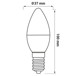 Żarówki Klasyczne|LED-POL Żarówka LED E14 5W barwa neutralna ORO-E14-C37-TOTO-5W