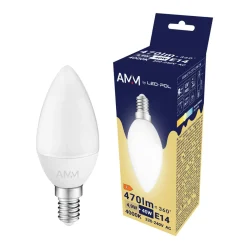Żarówki Klasyczne|LED-POL Żarówka LED E14 4,9W barwa neutralna AMM-E14-C37-4,9W-DW