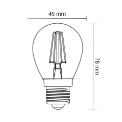 Żarówki Klasyczne|LED-POL Żarówka LED E27 4W barwa neutralna ORO-E27-G45-FL-CLARO-4W