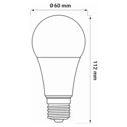 Żarówki Klasyczne|LED-POL Żarówka LED E27 10,5W barwa neutralna ORO-ATOS-E27-A60-10,5W-DW