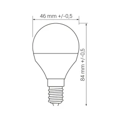 LED-POL Żarówka LED E14 8W barwa zimna ORO-E14-G45-TOTO-8W-CW