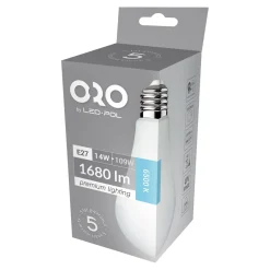 LED-POL Żarówka LED E27 14W barwa zimna ORO-PREMIUM-E27-A65-14W-XP