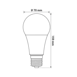 LED-POL Żarówka LED E27 19W barwa zimna ORO-ATOS-E27-A70-19W-CW