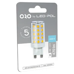 LED-POL Żarówka LED G9 4W barwa zimna ORO-G9-PREMIUM-4W