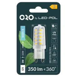 LED-POL Żarówka LED G9 3W barwa zimna ORO-G9-OLI-3W-CW-II
