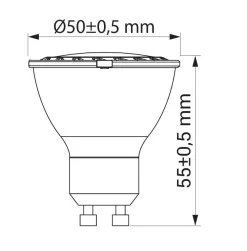 LED-POL Żarówka LED GU10 8W barwa zimna ORO-GU10-HERA-8W-II-BZ