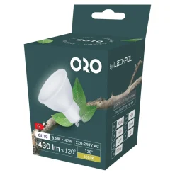 LED-POL Żarówka LED ORO-GU10-TOTO-6,5W-WW barwa ciepła