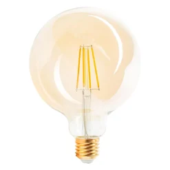 Żarówki Ozdobne|LED-POL Żarówka ozdobna LED E27 6W barwa ciepła ORO-E27-G80-FL-AMBER-6W-DIMM