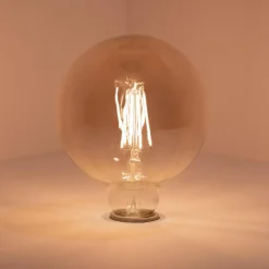 Żarówki Ozdobne|LED-POL Żarówka ozdobna LED E27 6W barwa ciepła ORO-E27-G80-FL-AMBER-6W-DIMM