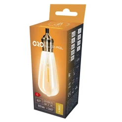 Żarówki Klasyczne|LED-POL Żarówka ozdobna retro LED E27 1,3W barwa ciepła ORO-E27-ST64-FL-AMBER-1,3W-WW