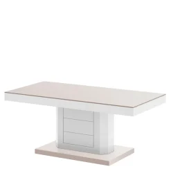 Ława LIMENA MINI połysk cappucino / biała