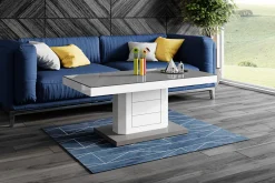 Stoliki Kawowe| Ława LIMENA MINI połysk szara / biała