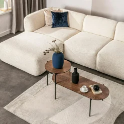 Ława owalna z 2 blatami EXFURNI