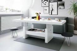 Ławostoły|Stoliki Kawowe| Ława rozkładana AVERSA biała