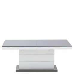 Stoliki Kawowe| Ława rozkładana MATERA LUX połysk szara / biała