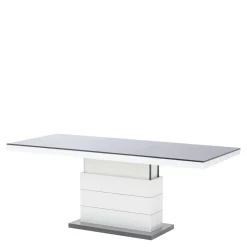 Stoliki Kawowe| Ława rozkładana MATERA LUX połysk szara / biała