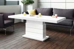 Stoliki Kawowe| Ława rozkładana MATERA LUX połysk biała