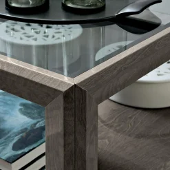 Modum Ława szklana ELITE DAY srebrna brzoza