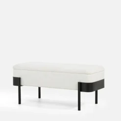 Ławki|inny Ława tapicerowana biała INIDEX