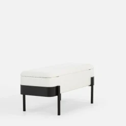 Ławki|inny Ława tapicerowana biała INIDEX