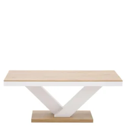 Ława VICTORIA MINI biała / dąb słoneczny