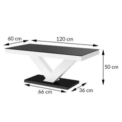 Ława VICTORIA MINI czarna / dąb słoneczny