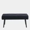 Ławki|inny Ławka welurowa czarna KASKADE