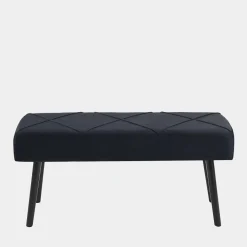 Ławki|inny Ławka welurowa czarna KASKADE