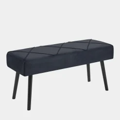 Ławki|inny Ławka welurowa czarna KASKADE