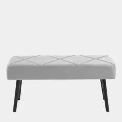 Ławki|inny Ławka welurowa jasnoszara KASKADE