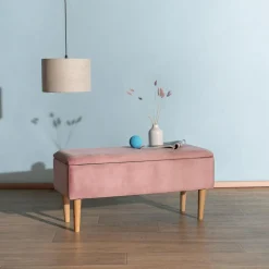 Ławki| Ławka ze schowkiem różowa KAVENTO