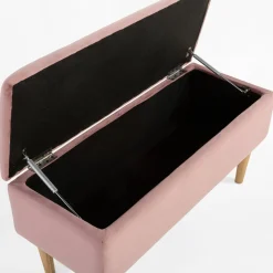 Ławki| Ławka ze schowkiem różowa KAVENTO