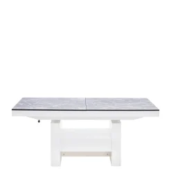 Ławostół z szufladą AVERSA LUX biały połysk / nadruk marmur połysk