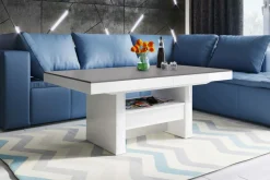 Ławostół z szufladą AVERSA LUX MAT szary / biały