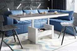 Ławostół z szufladą AVERSA LUX MAT szary / biały