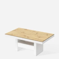 inny Ławostół z szufladą AVERSA LUX LAMI biały połysk / dąb artisan