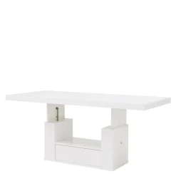Ławostoły|Stoliki Kawowe| Ławostół z szufladą MALAGA MAT biały