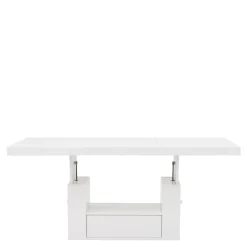 Ławostoły|Stoliki Kawowe| Ławostół z szufladą MALAGA MAT biały