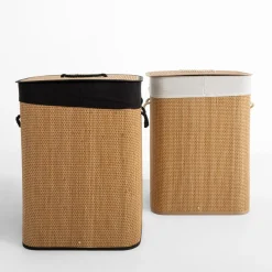 inny Bambusowy kosz do przechowywania czarny