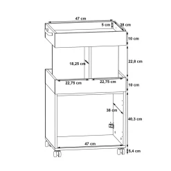 Barki|FORTE Barek na kółkach HOME BAR dąb artisan