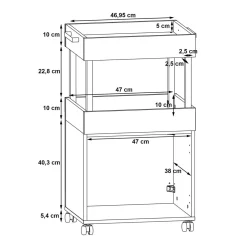 Barki|FORTE Barek na kółkach HOME BAR dąb artisan