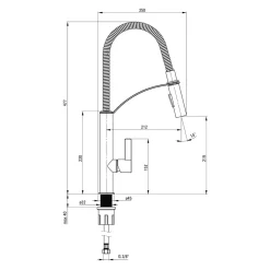 Baterie|Deante Bateria GERBERA BGB N72M nero